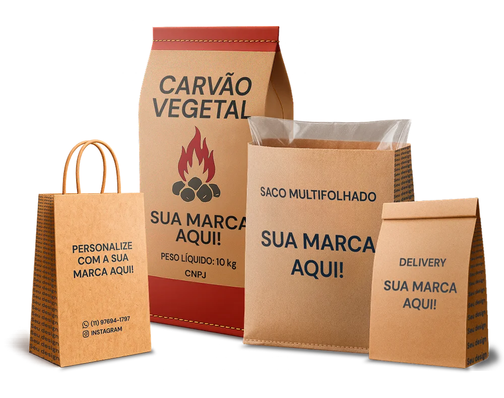 Sacos SOS, saco de carvão, saco multifolhado e sacola personalizados da Wellpack